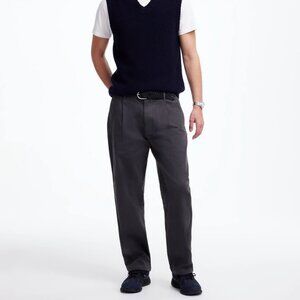 Madewell Pleated Twill Trousers • size 29 • NWT • NS396 • Black Coal